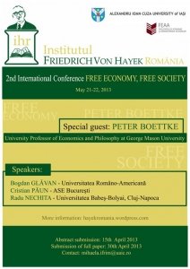 Afis Conferinta Free Economy, Free Society