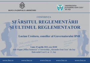 Afis conferinta sfarsitul reglementarii
