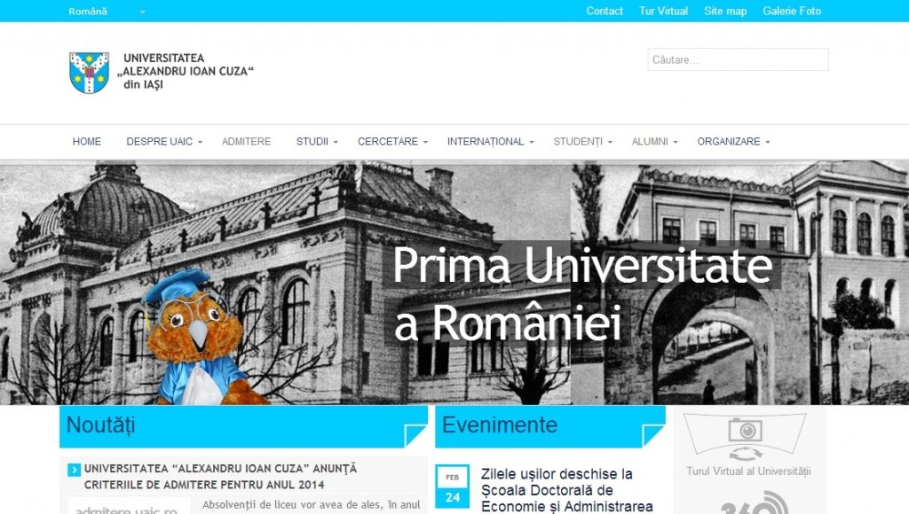 printscreen uaic.ro