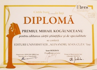 Editura Universității „Alexandru Ioan Cuza”, premiată la Târgul de Carte, Artă și Muzică Librex