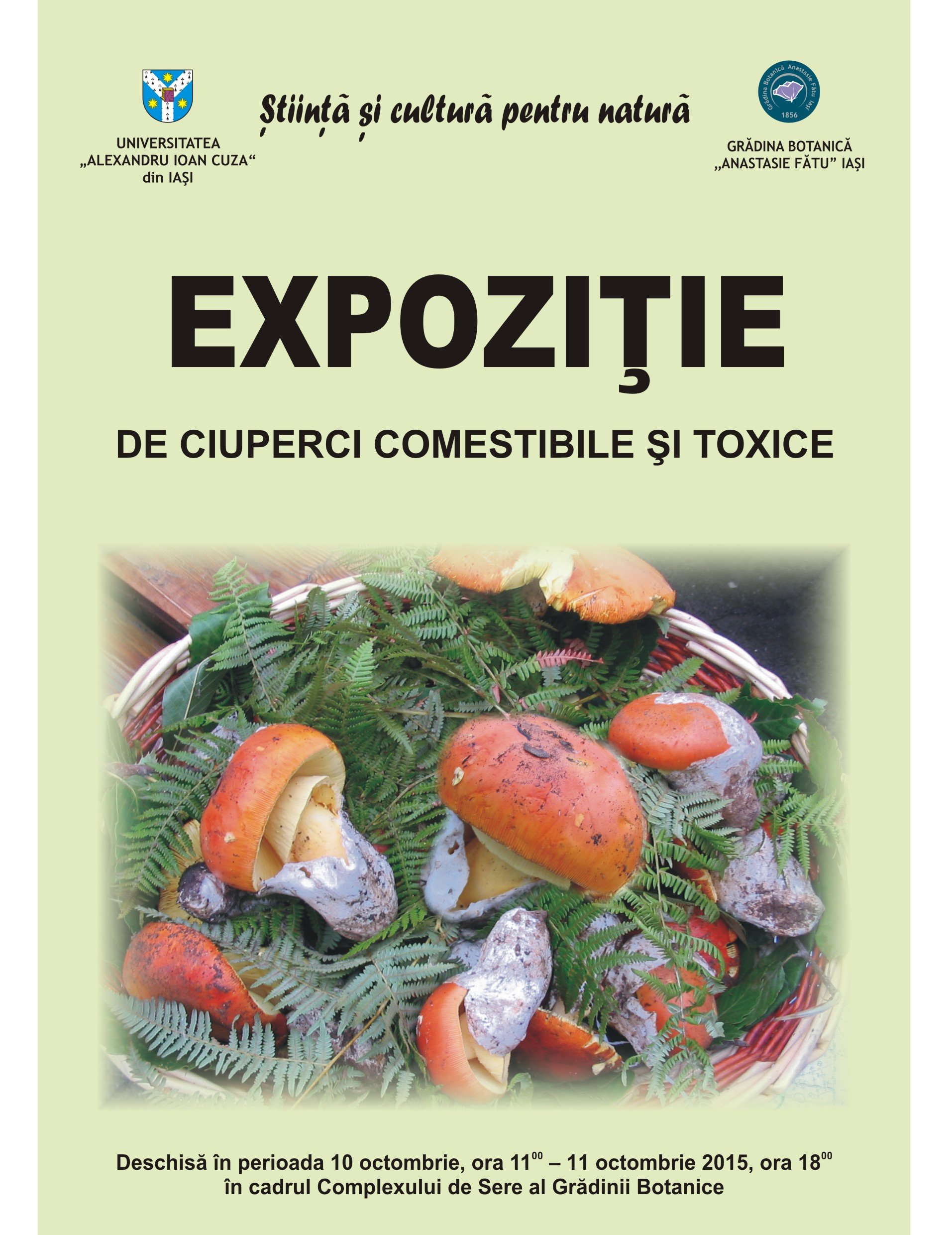 Afis expozitie ciuperci 2015