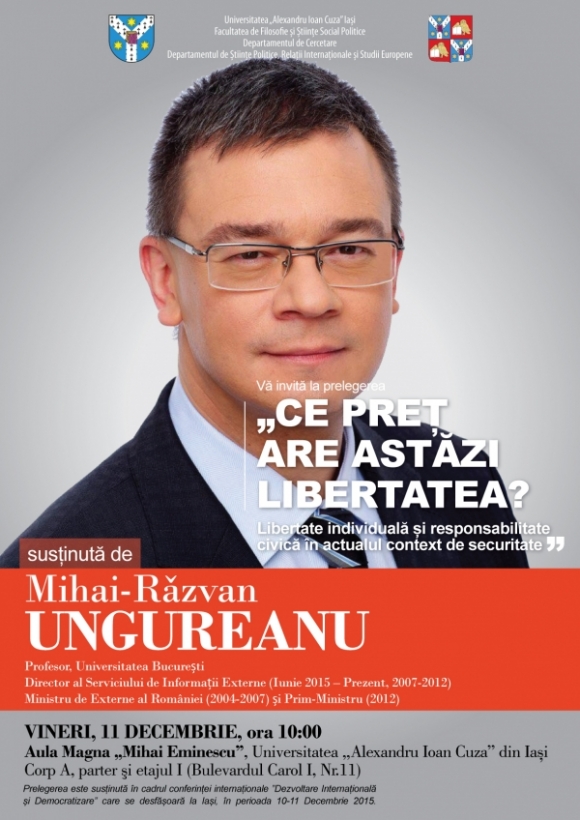 Mihai Răzvan Ungureanu a conferențiat despre terorism