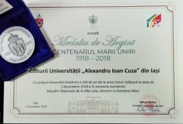 Editura Universității „Alexandru Ioan Cuza”, premiată de Primăria Municipiului Iași