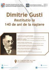 Dimitrie Gusti: Restitutio la 140 de ani de la naștere