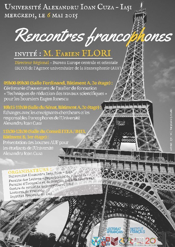 affiche Rencontres francophones (F. Flori), 06.05.2015