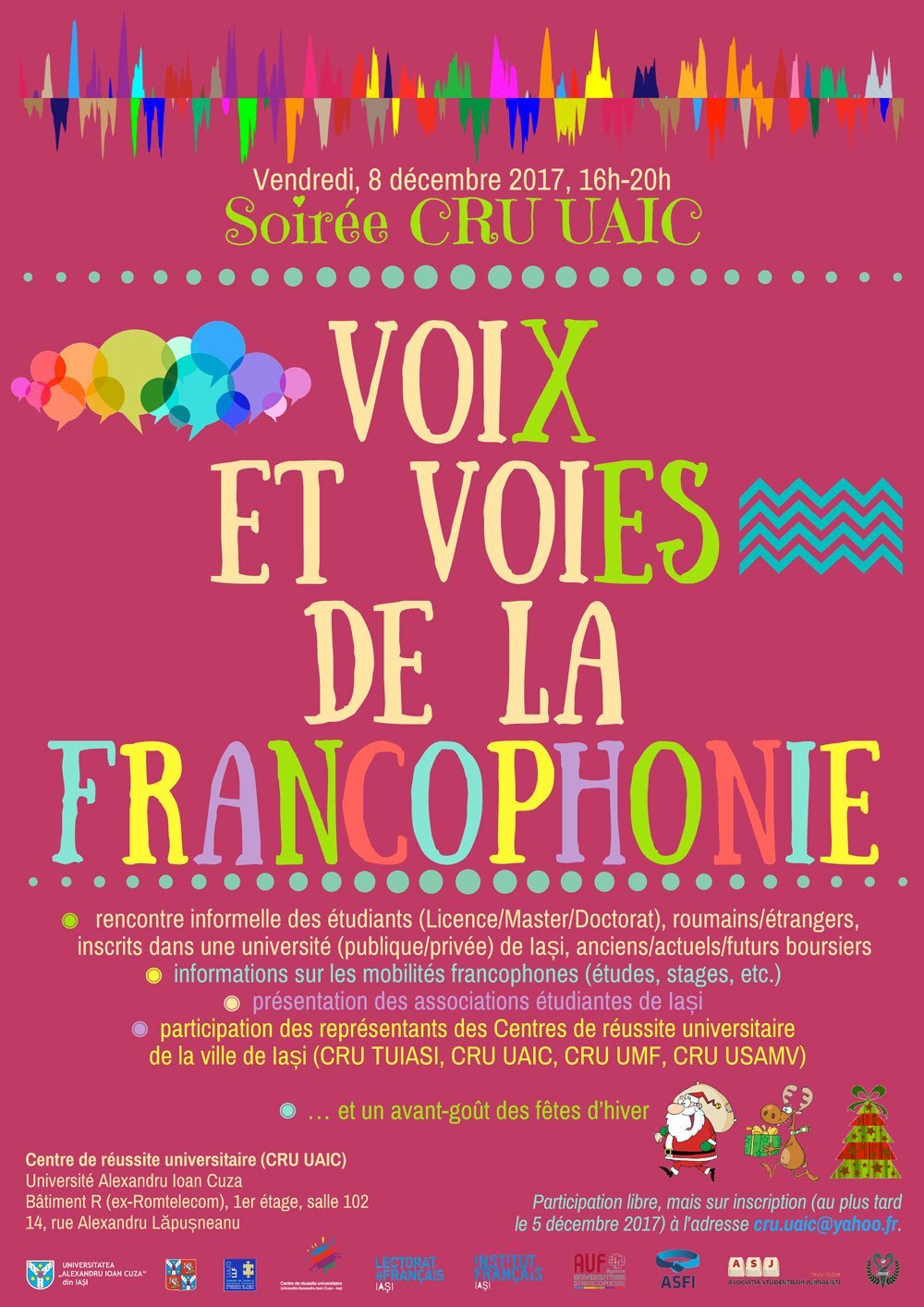 Soirée CRU UAIC – Voix et voies de la francophonie