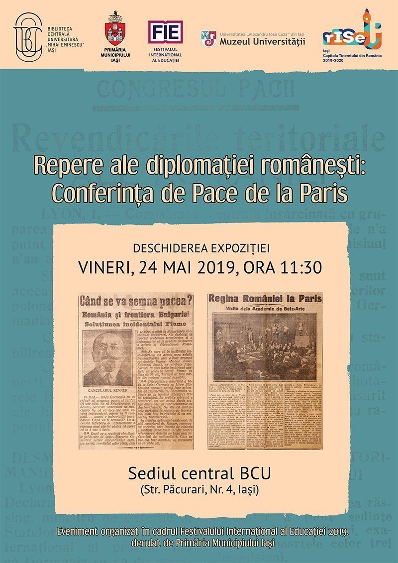Evenimente Dedicate Centenarului ConferinÅ£ei De Pace De La Paris La Bcu Universitatea Alexandru Ioan Cuza Din IaÈ™i