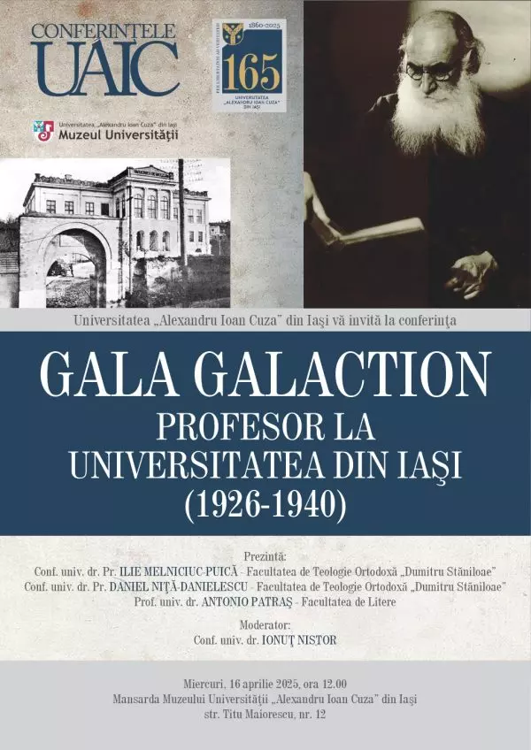 Conferința „Gala Galaction – profesor la Universitatea din Iași (1926-1940)”