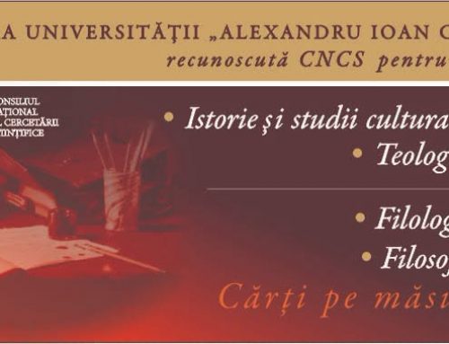 Editura UAIC, recunoscută de CNCS pentru patru domenii din Științele umaniste